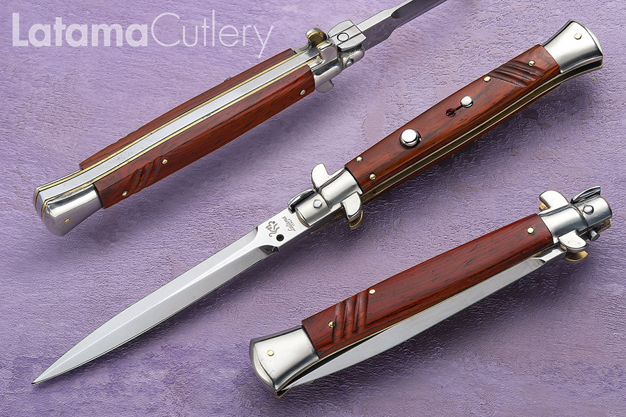 Walt's Custom FLAT GUARD Picklock 11” Cocobolo Tapered and Notched Handle NEW DAGGER - C-PK-CO-D11216