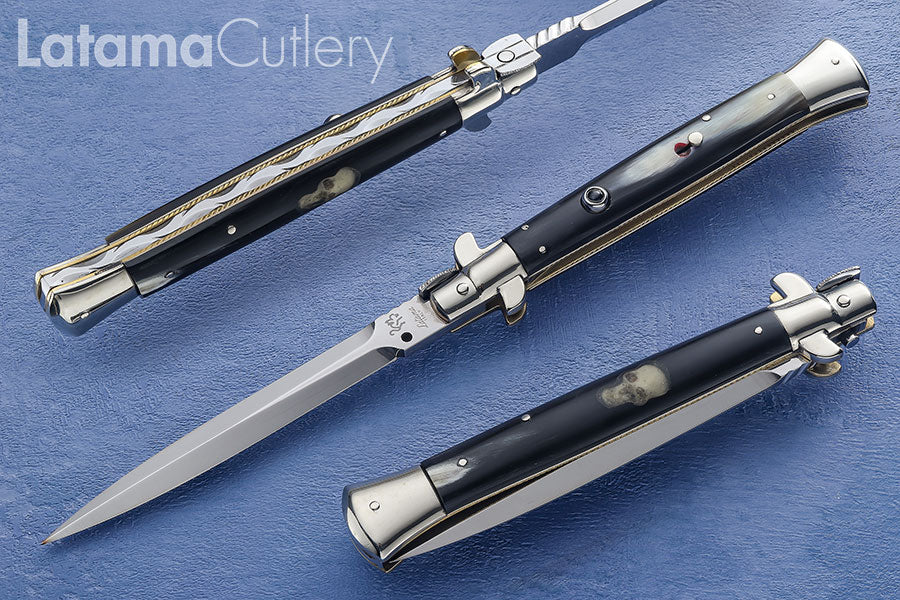 Walt's Custom FLAT GUARD Picklock plus Emerald – Primo B/W 11" New Dagger - W/File C-PK-PR-D11240