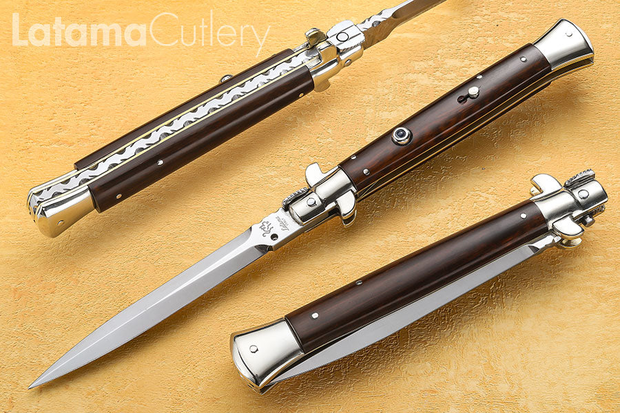 Walt's Custom Plus FLAT GUARD Picklock 11” Ziricote Wood NEW Dagger W/File C-PK-ZR-D11210