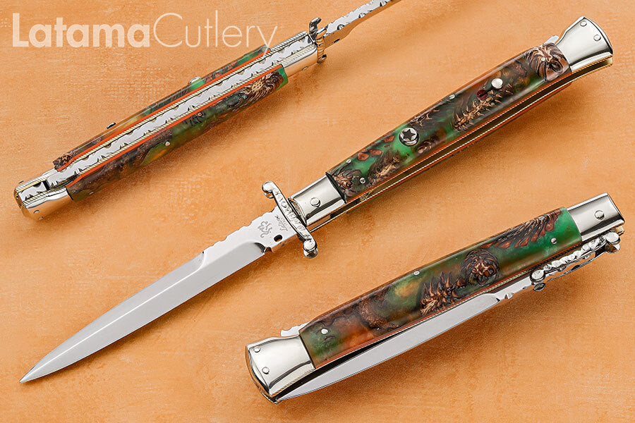 Walt's CUSTOM 5mm "Green &amp; Tangerine Pinecone" Half Grind Swinguard C-SW-GTP-HG11357