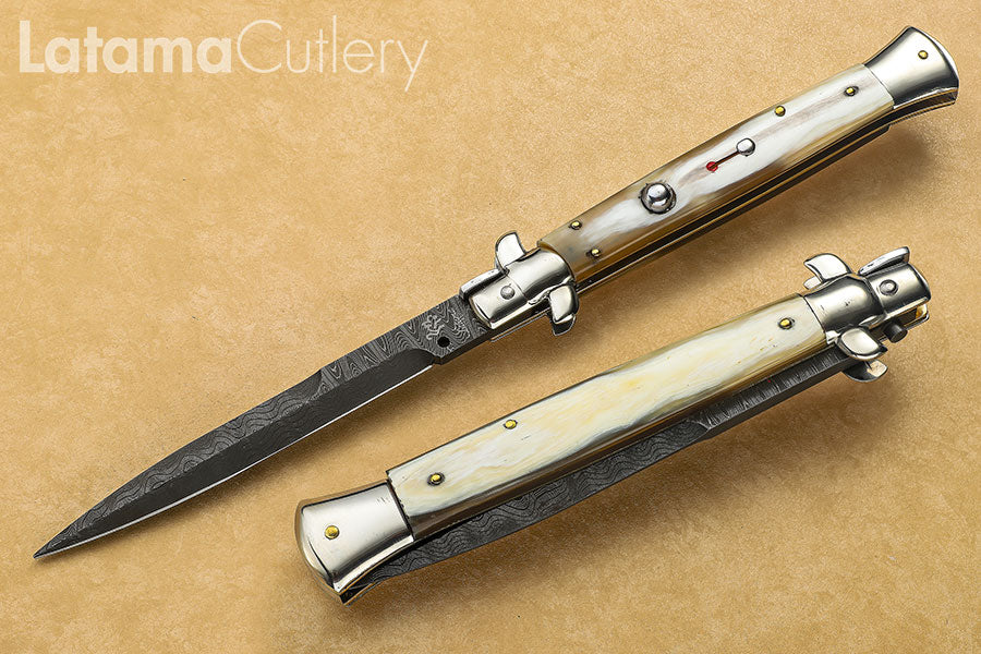 Walt's Classic 11" Blond Honey Horn DAMASCUS Half Grind D-CL-BL-HG11161