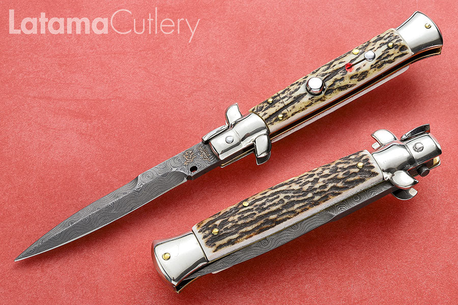 Walt's NEW DAMASCUS 5mm Classic 9-inch Black Forest Stag D-CL-ST-HG990