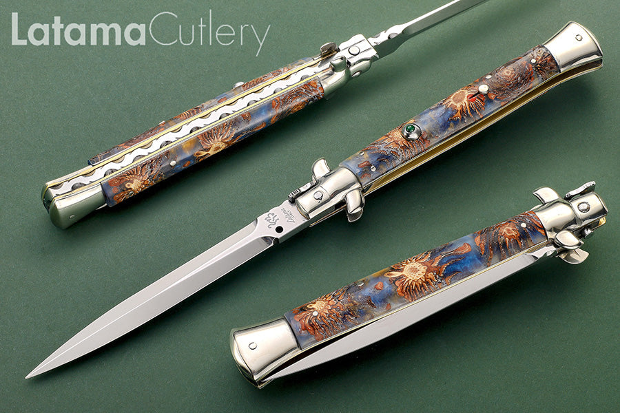 Walt's Custom plus Emerald – Mini Pinecone - 11" NEW Dagger - W/File C-CL-MP-D1171