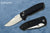 Pro-Tech Les George SBR LG401 Stonewash Blade Smooth Black Aluminum Handle