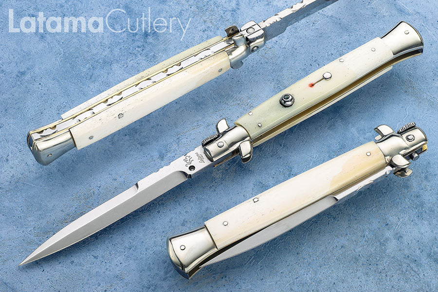 Walt's Custom Plus Sapphire - White Bone 11" Half Grind - W/File C-BO-HG1119