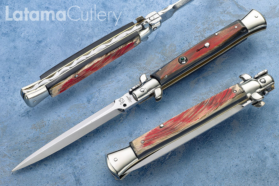 Walt's Custom Plus Emerald - Multi-Color Bone 11" NEW Dagger - W/File C-DB-D1123