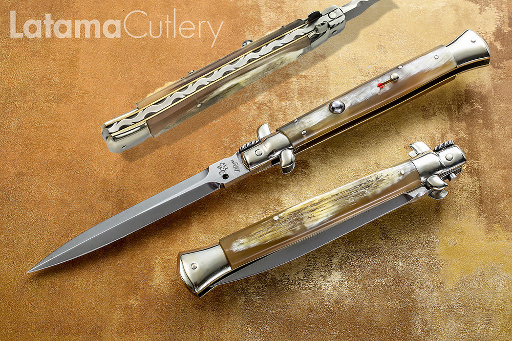 Walt's Custom Classic 11” Honey Horn NEW Dagger W/File CFBL-07