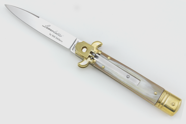 Bill DeShivs Leverletto Honey Horn Flat Grind 7-3/4 inches