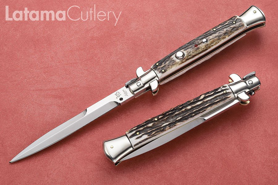 Walt's Flat Guard 11" Black Stag Horn Half Grind Picklock PK-ST-HG11238