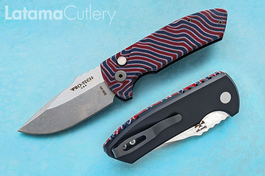 Pro-Tech Custom Micarta-SBR-Stripe