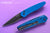 Pro-Tech Newport Knife Black Blade/Blue Handle - #3407