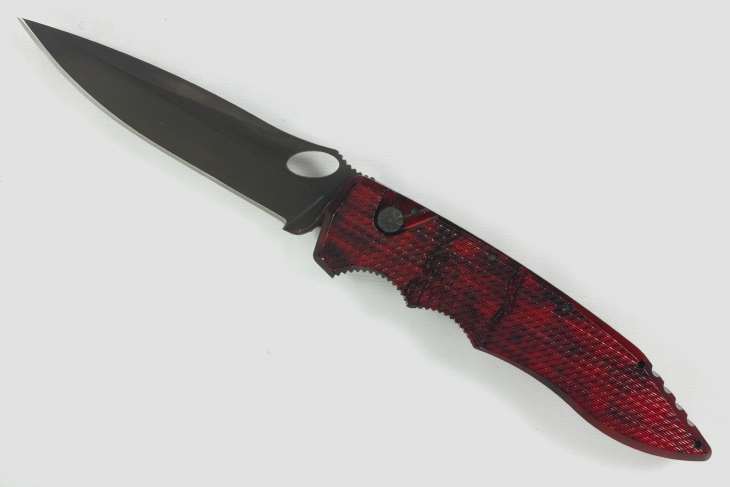 Piranha Mini Predator Red Tactical Automatic Knife