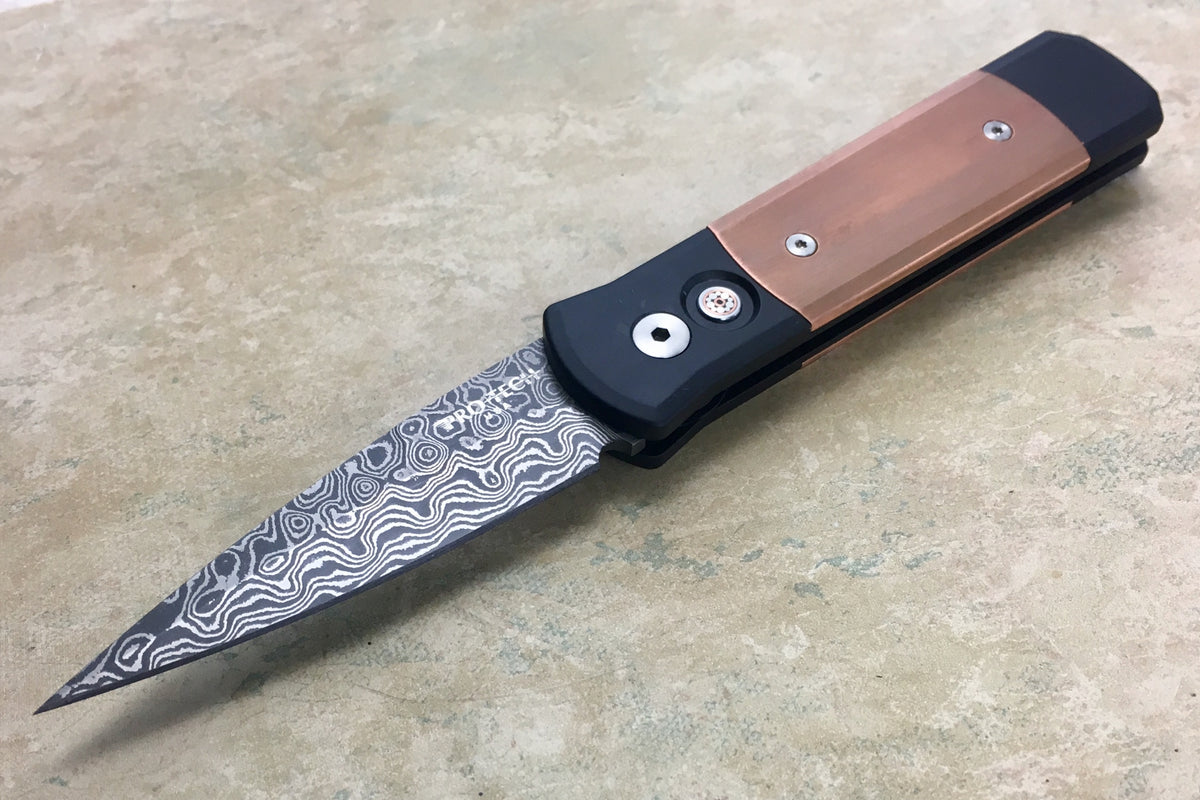 Pro-Tech Godson Limited Edition Copper and Damascus