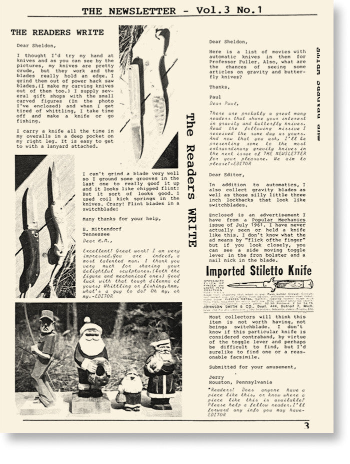 Vol.  3 No. 1  (Second Printing) sample page 1