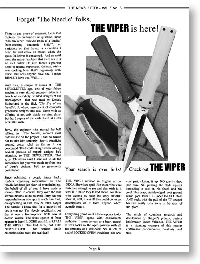 Vol.  3 No. 3  (Second Printing) sample page 1