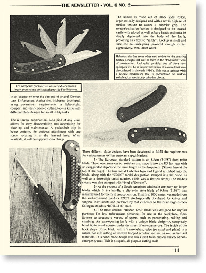 Vol.  6 No. 2  (Second Printing) sample page 1