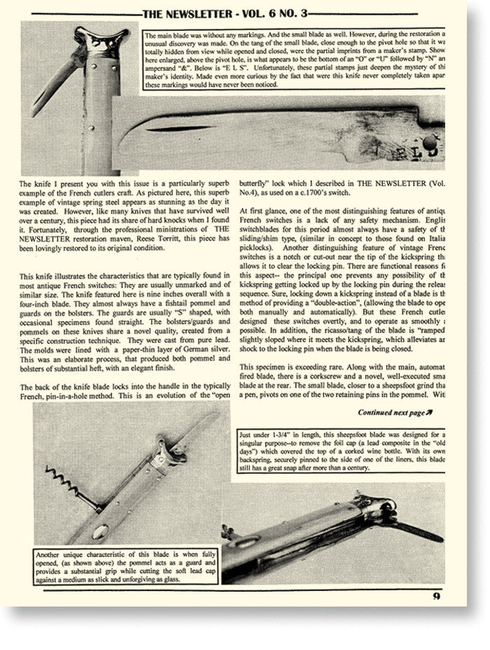 Vol.  6 No. 3  (Original Printing) sample page 1